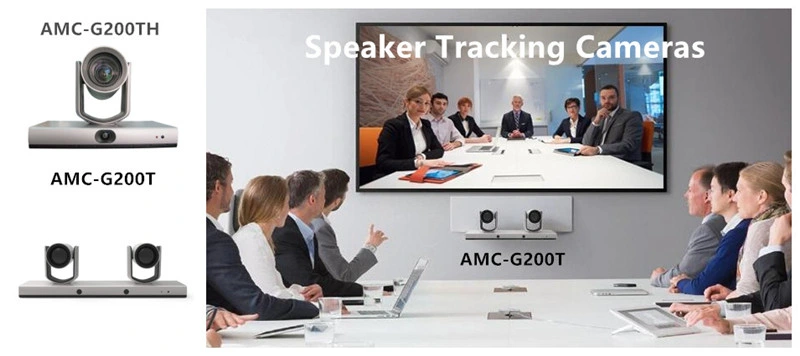 Amc-G200t Dual Speaker Voice Tracking Camera Video Conference Camera USB Webinar Lecture