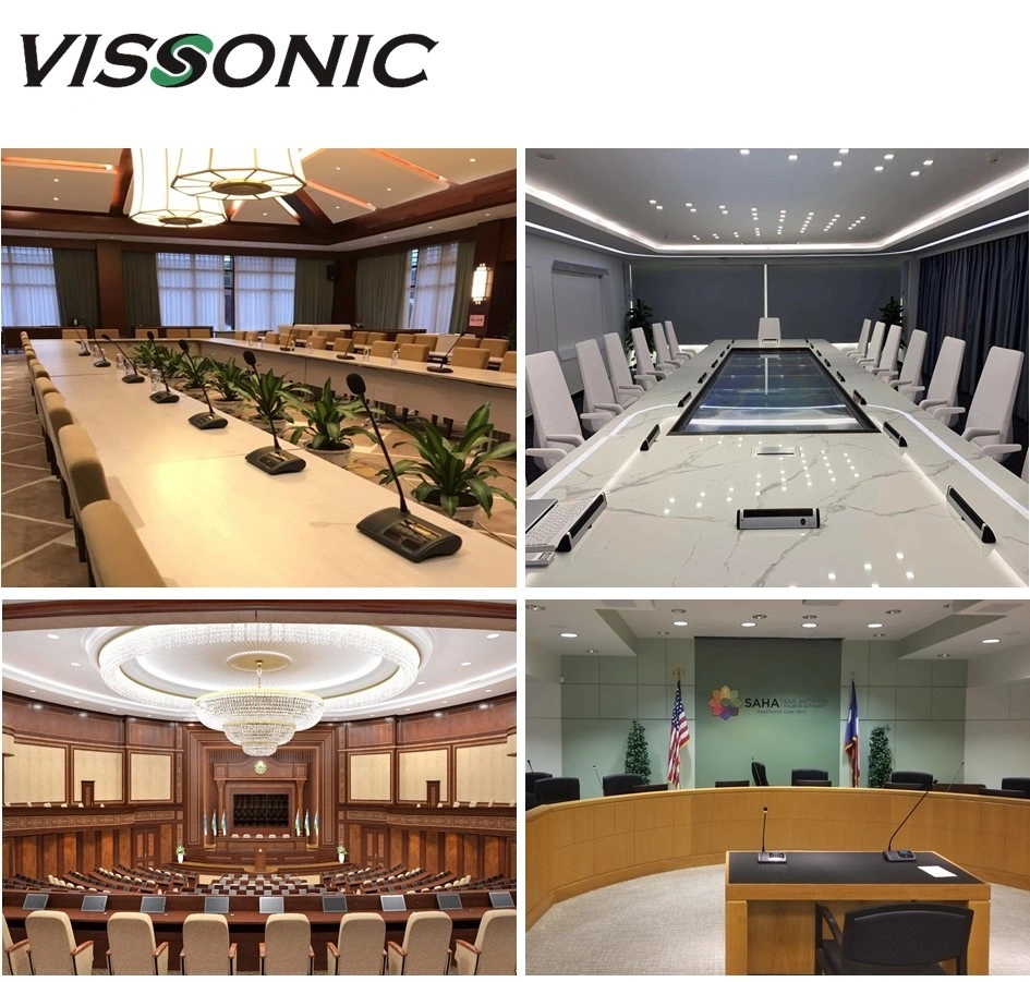 Vissonic WiFi Wireless Digital Network Discussion Conference System Pluggable Microphone for Delegate Unit with Touchable Interface